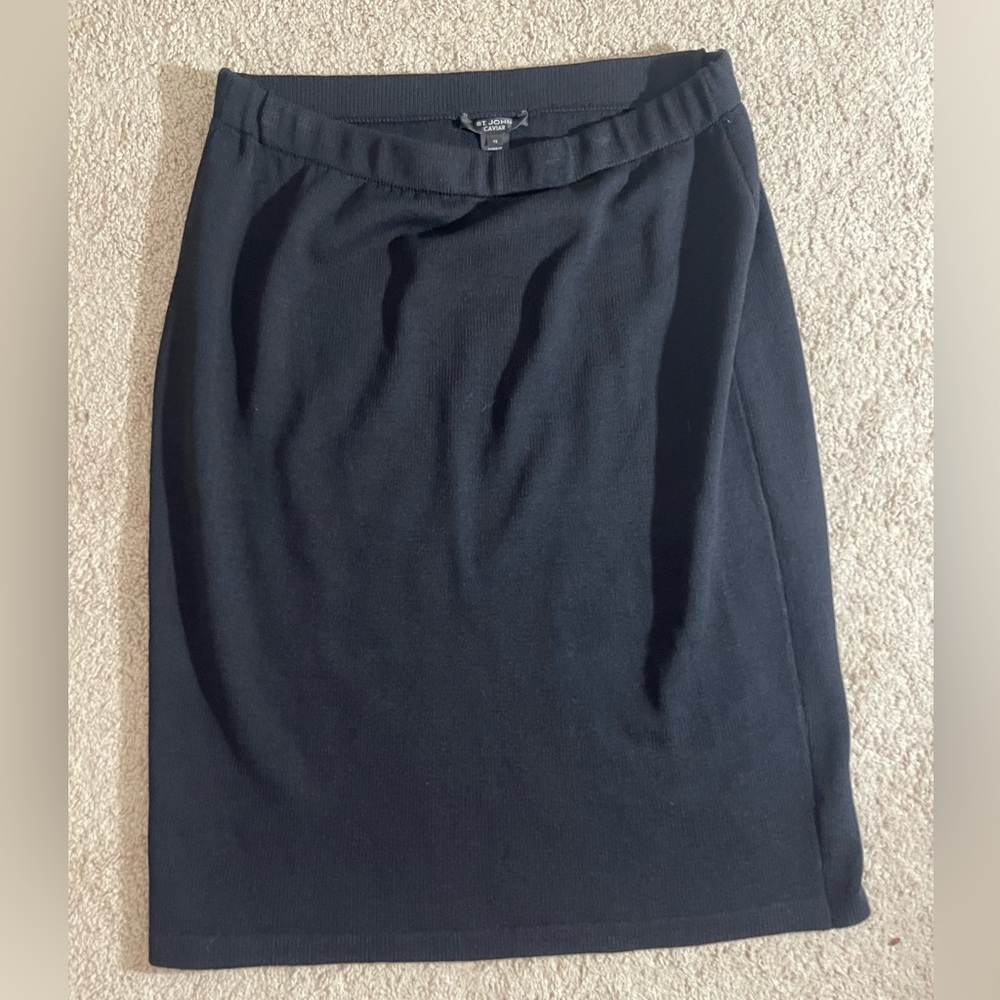 Black St. John Skirt